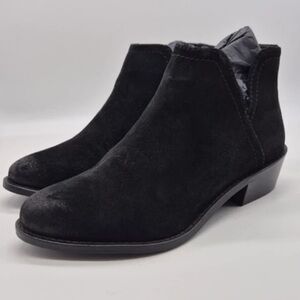 Chic Black Suede Women's Ankle Boots
